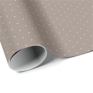 Chic greige beige winzige Polka-Punkte-Muster nied Geschenkpapier