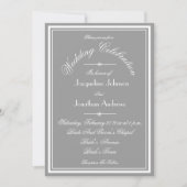 Chic Grey All in One, E-Mail Website UAWG Wedding Einladung (Vorderseite)