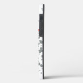 Chic Grey Explosion Wasserfarben Punkte roter Text Case-Mate iPhone Hülle (Rückseite / Links)