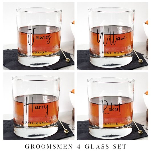 Chic Groom Trauzeugen Usher Wedding Whiskyglas