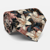 Chic Groomsmen Lilies Flower Krawatte (Gerollt)