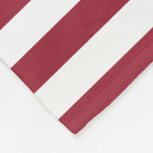 Chic-große Streifen-mit Monogramm Name in Rotem Fleecedecke (Ecke)