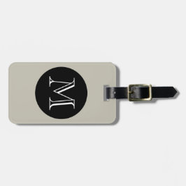 CHIC GROUPON LUGGAGE TAG_547 SAND/SCHWARZ/MONOGRAM GEPÄCKANHÄNGER