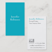 Chic-grundlegendes modernes Türkis-Geschäft Visitenkarte (Vorne/Hinten)