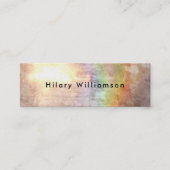 Chic Grunge Rainbow Holograph Abstrakte Kunst Mini Visitenkarte (Vorderseite)
