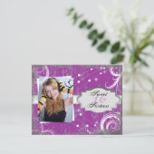 Chic Grunge Sweet 16 Geburtstagsparty Einladung (Stehend Vorderseite)