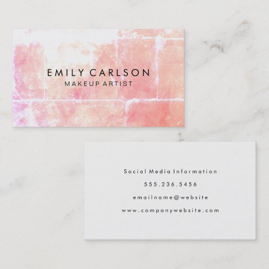 Chic Grunge Visitenkarte (Vorne/Hinten)