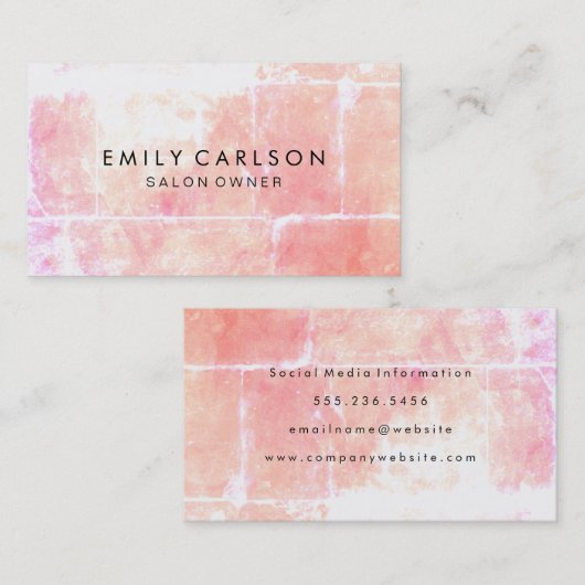 Chic Grunge Visitenkarte (Vorne/Hinten)