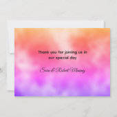 Chic gurt iridescent unicorn Glitzer Monogramm Dankeskarte (Rückseite)