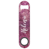 Chic gurt lila nebula Glitzer Glitzern Monogramm Speed Flaschenöffner (Vorderseite)