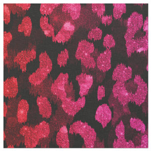 Chic gürtelrosa Glitzer cheetah Printmuster Stoff