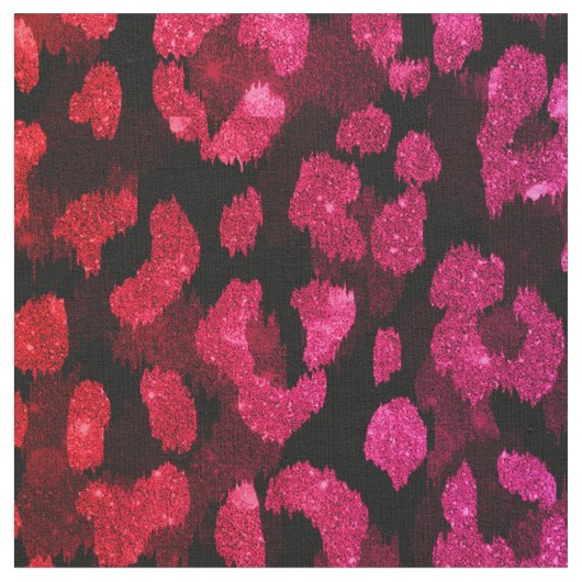 Chic gürtelrosa Glitzer cheetah Printmuster Stoff (Nahaufnahme)