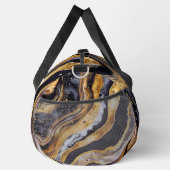 Chic gürtelschwarze Marmorkunst bedruckt Duffle Bag (Rechts)