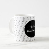 Chic Hahnentrittmuster Musical Notes Frohe Weihnac Kaffeetasse (Vorderseite Links)