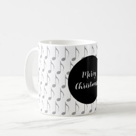 Chic Hahnentrittmuster Musical Notes Frohe Weihnac Kaffeetasse