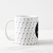 Chic Hahnentrittmuster Musical Notes Frohe Weihnac Kaffeetasse (Links)