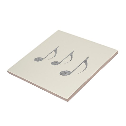 Chic Hahnentrittmuster Musical Notes Muster Fliese (Seite)