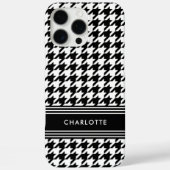 Chic Hahnentrittmuster Pattern Name Schwarz-weiß Case-Mate iPhone Hülle (Rückseite)
