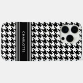 Chic Hahnentrittmuster Pattern Name Schwarz-weiß Case-Mate iPhone Hülle (Rückseite (Horizontal))