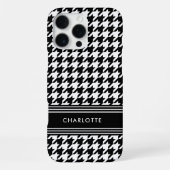 Chic Hahnentrittmuster Pattern Name Schwarz-weiß iPhone Hülle (Rückseite)
