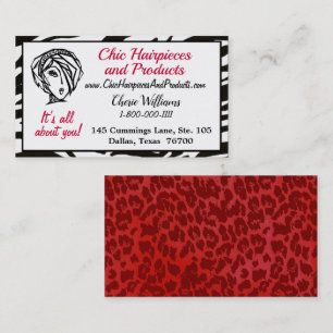 "Chic Hair Pieces & Products" Diva Business Card Visitenkarte