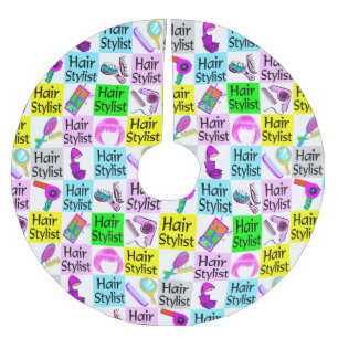 CHIC HAIR STYLIST CHRISTMAS TREE SKIRT POLYESTER WEIHNACHTSBAUMDECKE