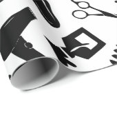 Chic Hair Stylist Muster Geschenkpapier (Rolleneckpunkt)