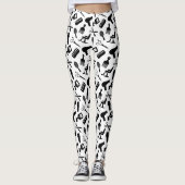 Chic Hair Stylist Muster Leggings (Vorderseite)