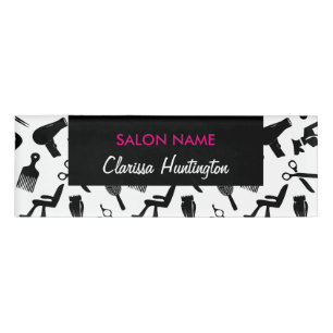 Chic Hair Stylist Pattern Individuelle Name Namenschild