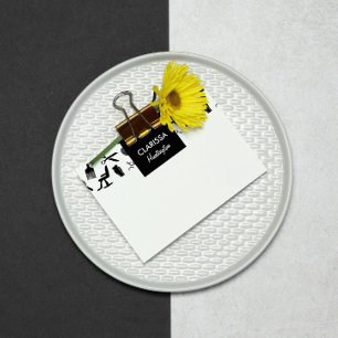 Chic Hair Stylist Pattern Individuelle Name Post-it Klebezettel