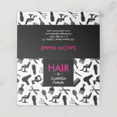 Chic Hair Stylist Terminkarte (Außenseite Aufgefaltet)