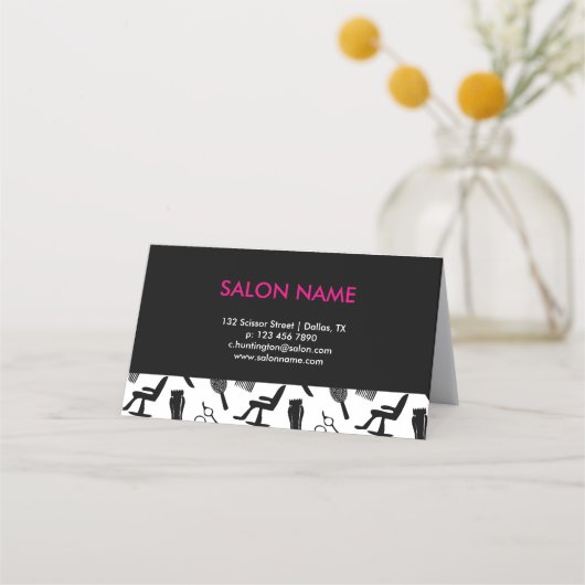Chic Hair Stylist Terminkarte (Rückseite)