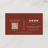 Chic Hairstylist Scissors Minimaler QR Code Visitenkarte (Rückseite)