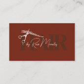 Chic Hairstylist Scissors Minimaler QR Code Visitenkarte (Vorderseite)