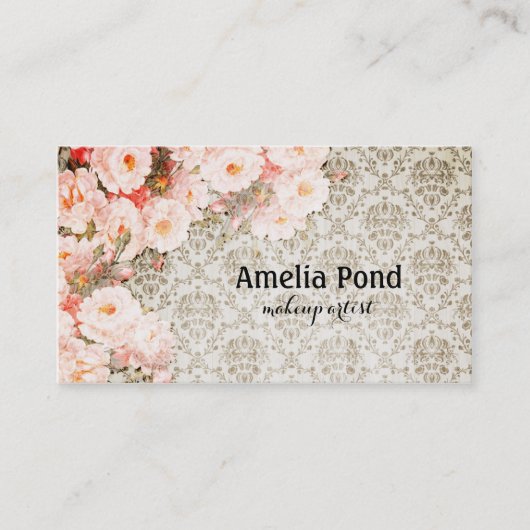 Chic Hairstylisthaar-Stylist-Make-upkünstler mit Visitenkarte (Vorderseite)