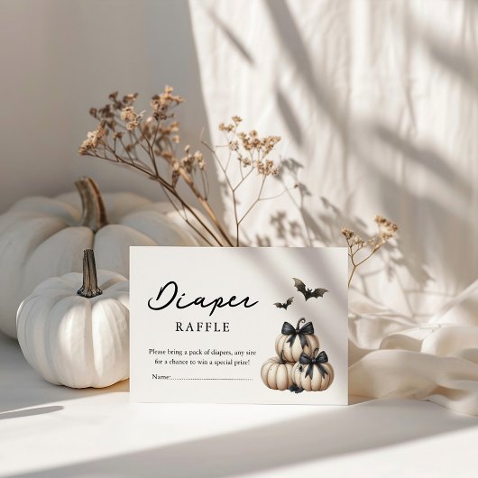 Chic Halloween Baby Duwer Diaper Raffle Begleitkarte
