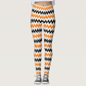 Chic Halloween Orange Black Spooky Hexenkostüm Leggings (Vorderseite)