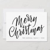 Chic Hand Briefe frohe Weihnachtskarte Feiertagskarte (Vorderseite)