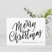 Chic Hand Briefe frohe Weihnachtskarte Feiertagskarte (Stehend Vorderseite)