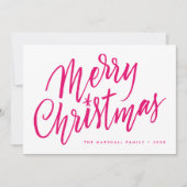 Chic Hand Briefe frohe Weihnachtskarte Feiertagskarte (Vorderseite)