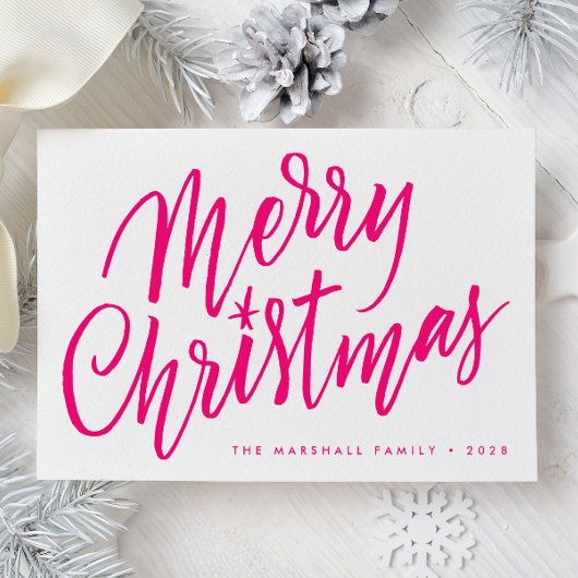 Chic Hand Briefe frohe Weihnachtskarte Feiertagskarte