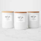 Chic Hand Briefe mit Liebe Lebensmitteletikett (Flaschen)