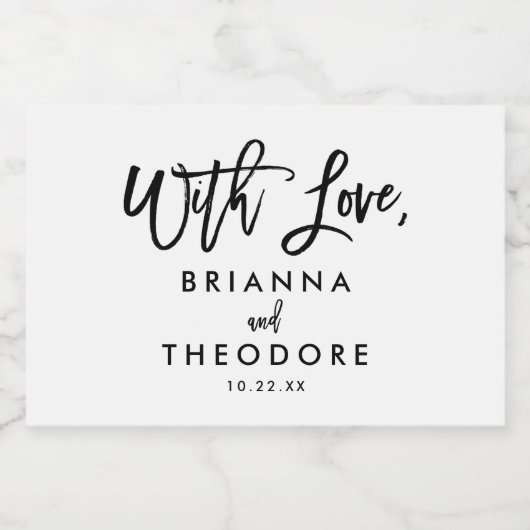 Chic Hand Briefe mit Liebe Lebensmitteletikett (Einzelnes Label)