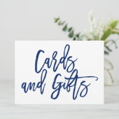 Chic Hand Briefing Wedding Cards und Geschenkzeich Einladung (Stehend Vorderseite)