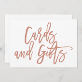 Chic Hand Briefing Wedding Cards und Geschenkzeich Einladung (Vorne/Hinten)