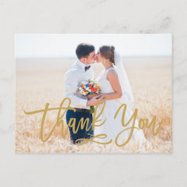 Chic Hand Briefings Hochzeit Vielen Dank Postcard  Postkarte