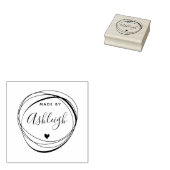 Chic Hand Drawn Circle & Heart made by Individuell Gummistempel (Stempel)