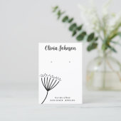 Chic Hand Drawn Dandelion Juwelier Ohrring Display Visitenkarte (Stehend Vorderseite)