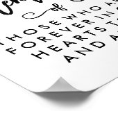 Chic Hand geschrieben in Love-Memory-Zeichen Poster (Ecke)