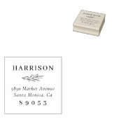 Chic Hand gezeichnet Zweigstellenfamilie Rücksende Gummistempel (Stempel)